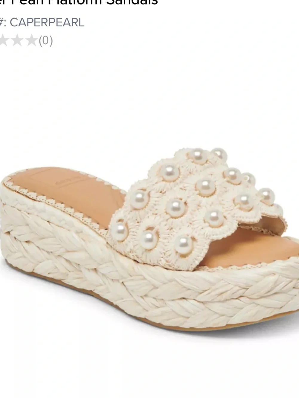 Dolce Vita - Women's Caper Pearl Platform Sandals NIB 6.5